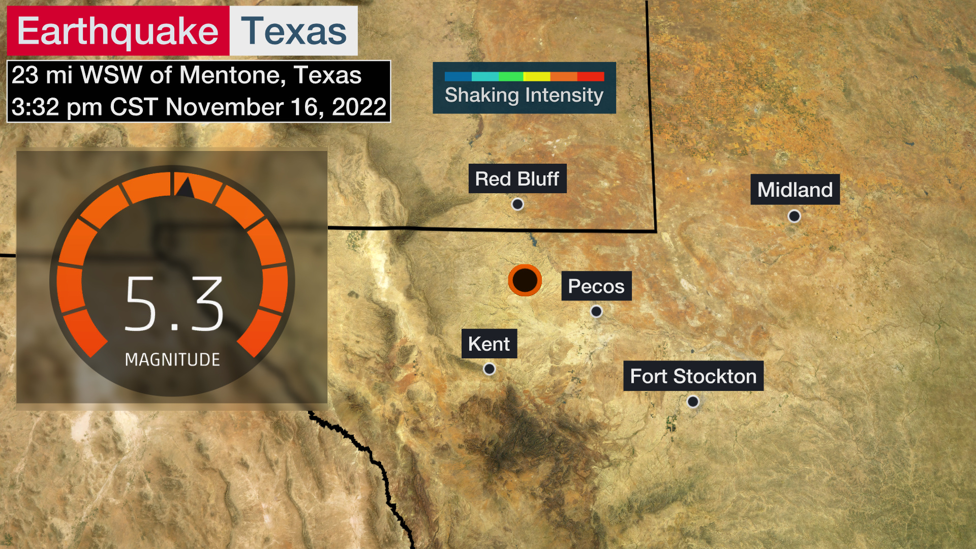Texas Earthquake Rated 5.3 Magnitude